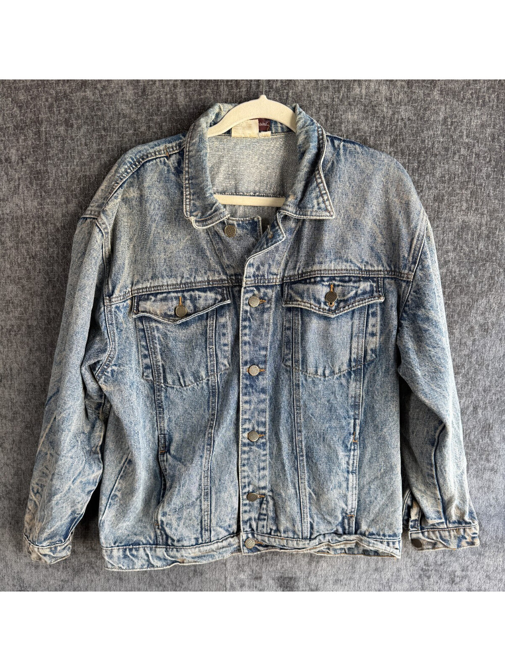 Vintage 80s Roberto Orsini Acid Wash Denim Jacket Womens Medium Made Brazil